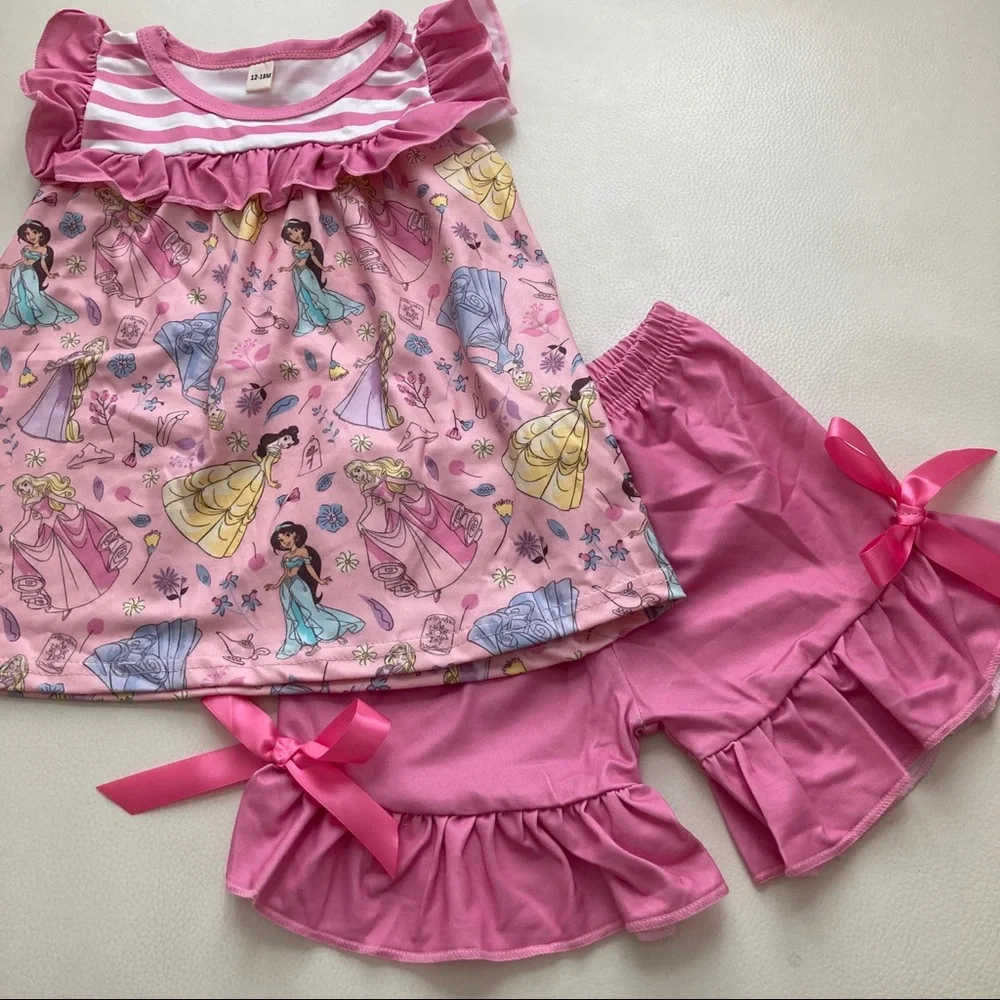 Boutique Princess Belle Jasmine cute Shorts set - Picture 8 of 9